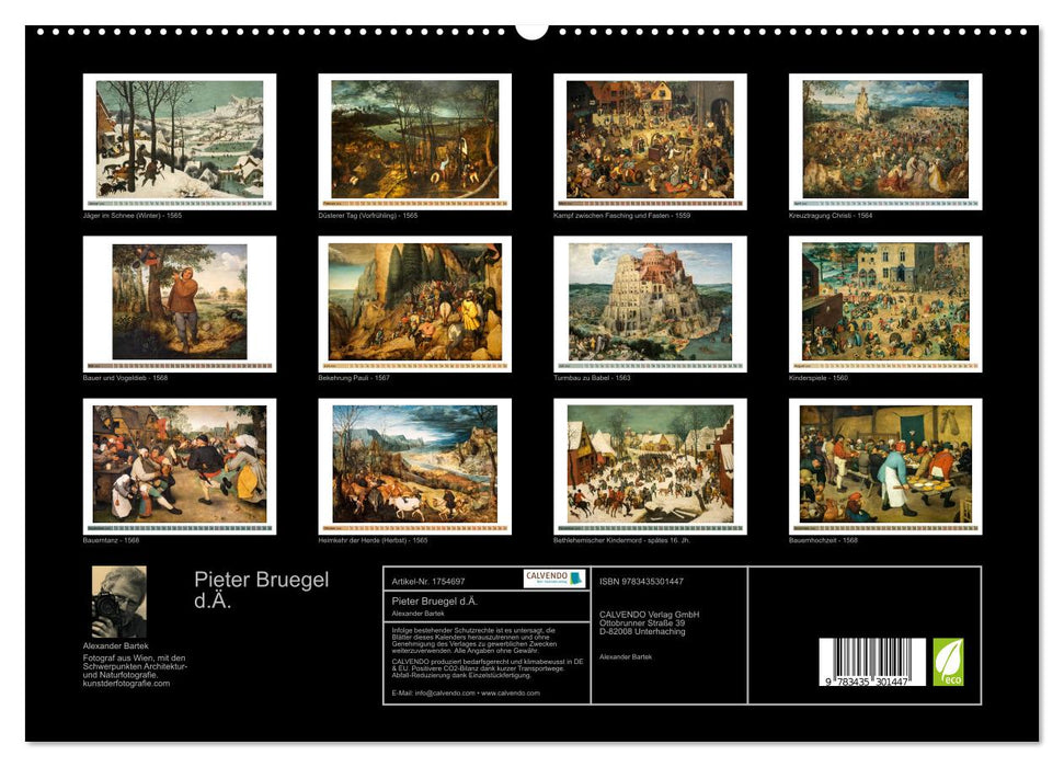 Pieter Bruegel d.Ä. (CALVENDO Premium Wandkalender 2025)