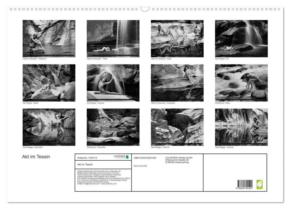 Akt im Tessin (CALVENDO Wandkalender 2025)