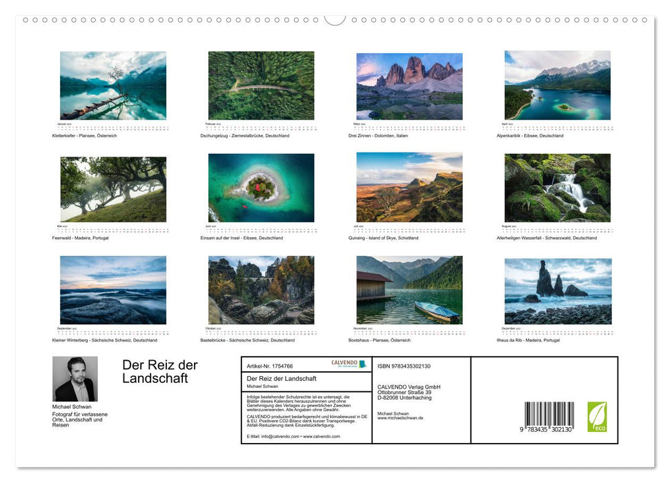 Der Reiz der Landschaft (CALVENDO Premium Wandkalender 2025)