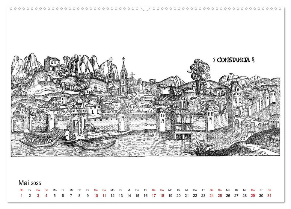 Schedelsche Weltchronik Deutsche Städte 1493 (CALVENDO Premium Wandkalender 2025)