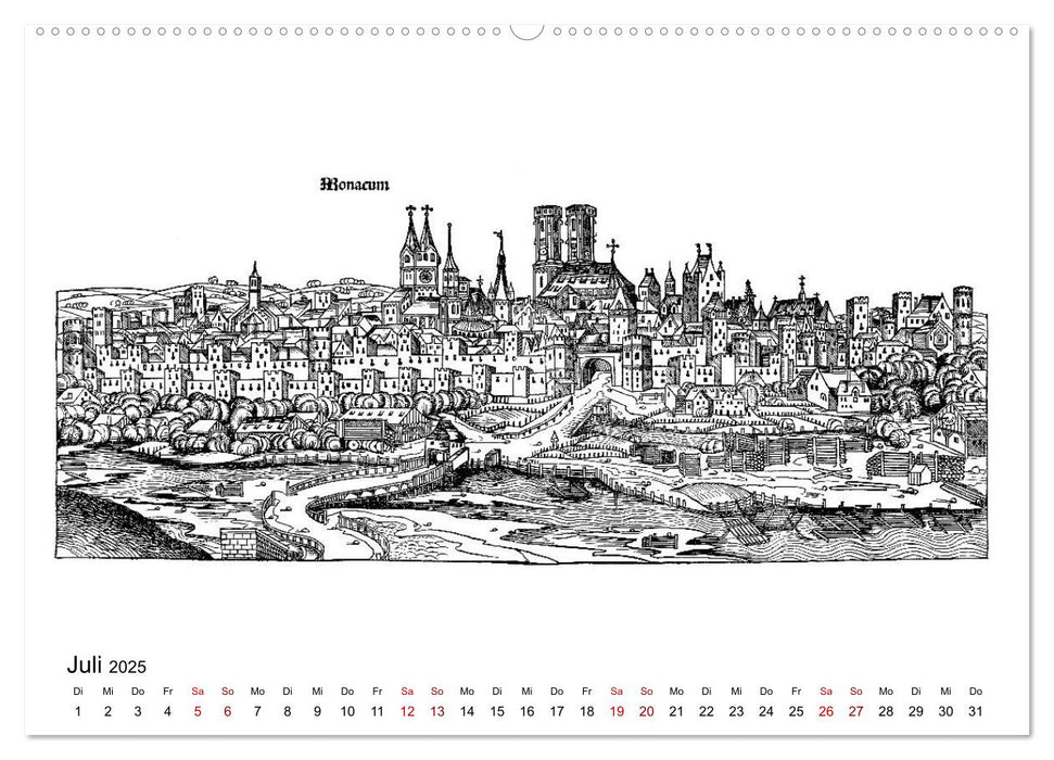 Schedelsche Weltchronik Deutsche Städte 1493 (CALVENDO Premium Wandkalender 2025)