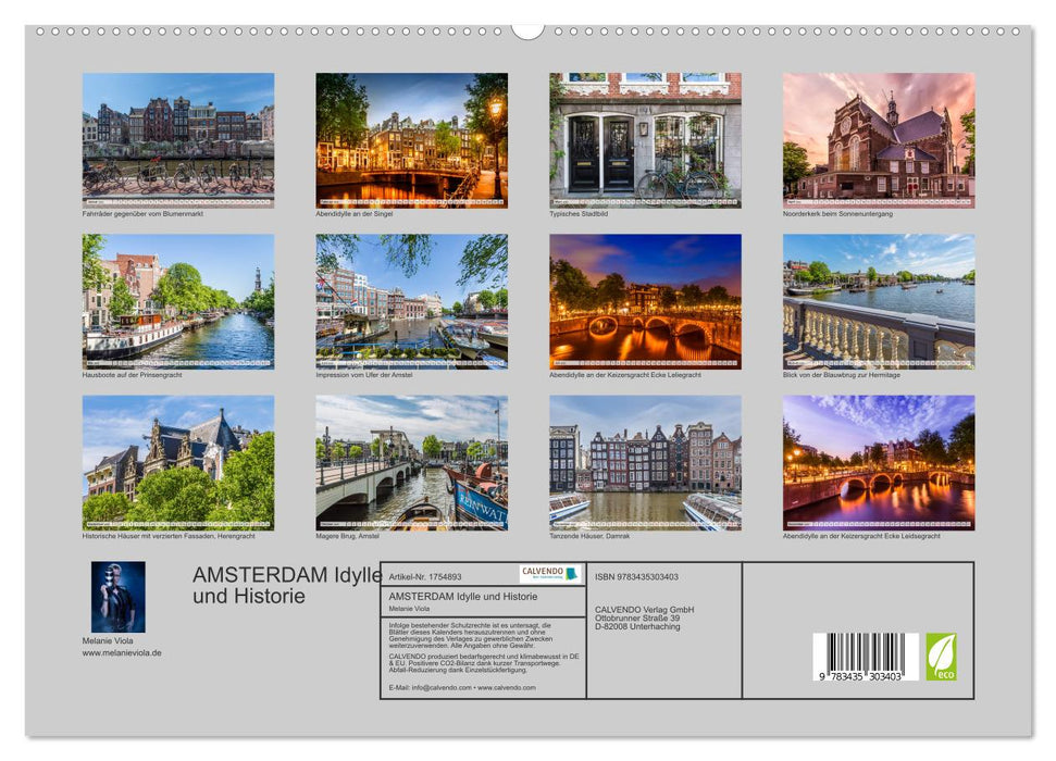 AMSTERDAM Idylle und Historie (CALVENDO Premium Wandkalender 2025)