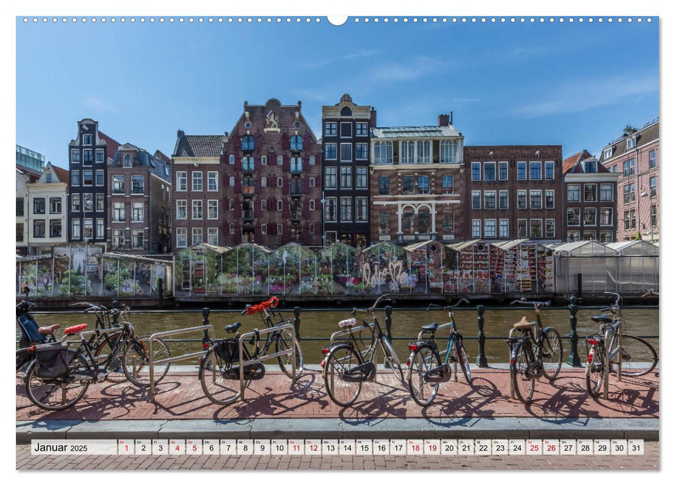 AMSTERDAM Idylle und Historie (CALVENDO Premium Wandkalender 2025)