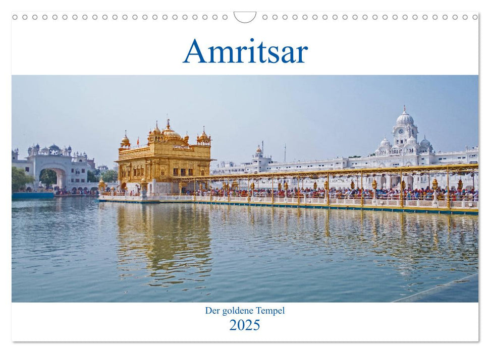 Amritsar - Der goldene Tempel (CALVENDO Wandkalender 2025)