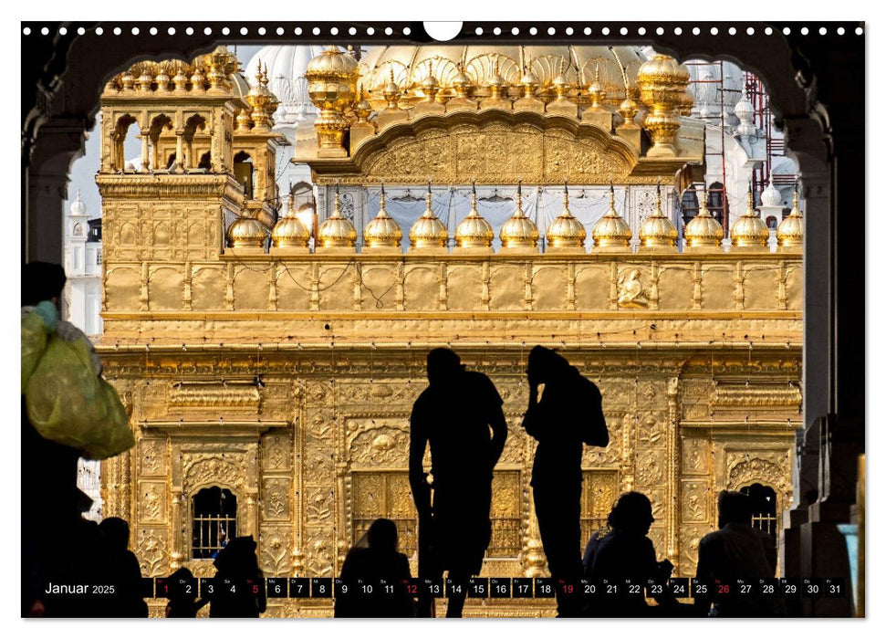 Amritsar - Der goldene Tempel (CALVENDO Wandkalender 2025)