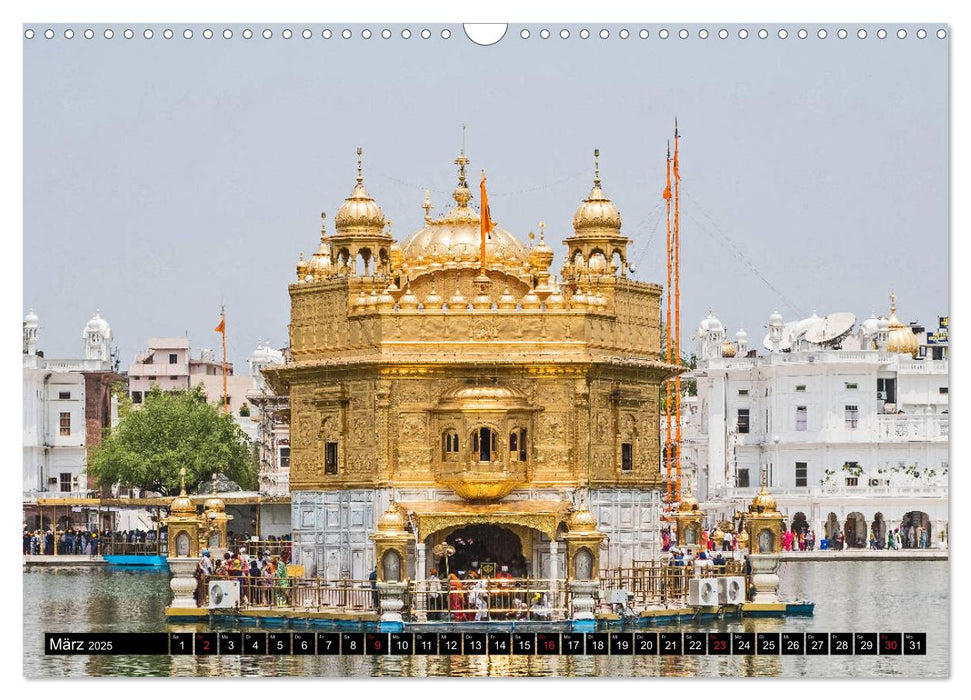 Amritsar - Der goldene Tempel (CALVENDO Wandkalender 2025)