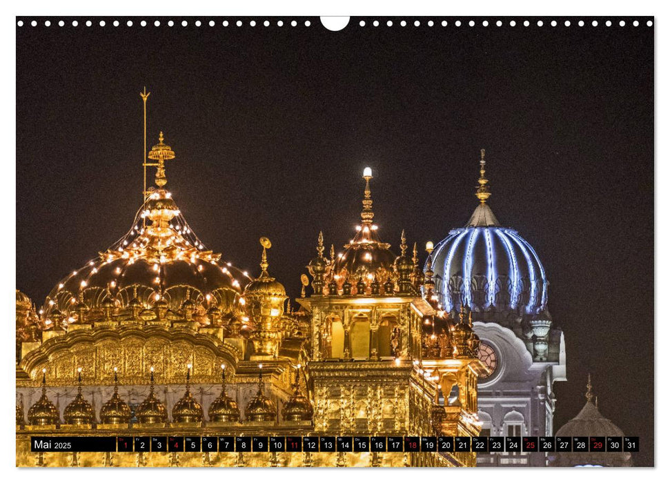 Amritsar - Der goldene Tempel (CALVENDO Wandkalender 2025)