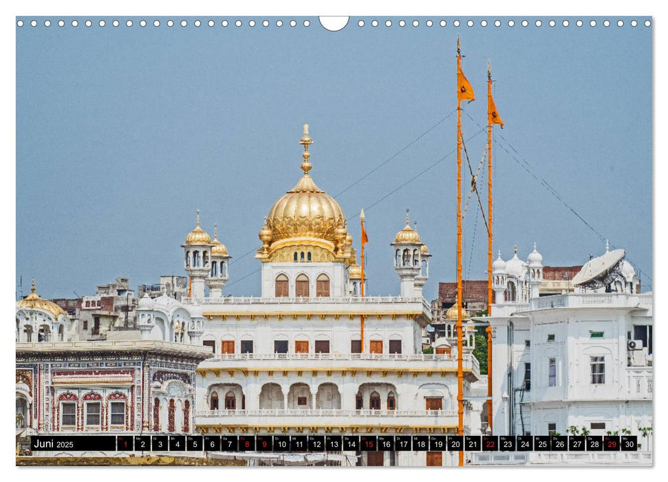 Amritsar - Der goldene Tempel (CALVENDO Wandkalender 2025)