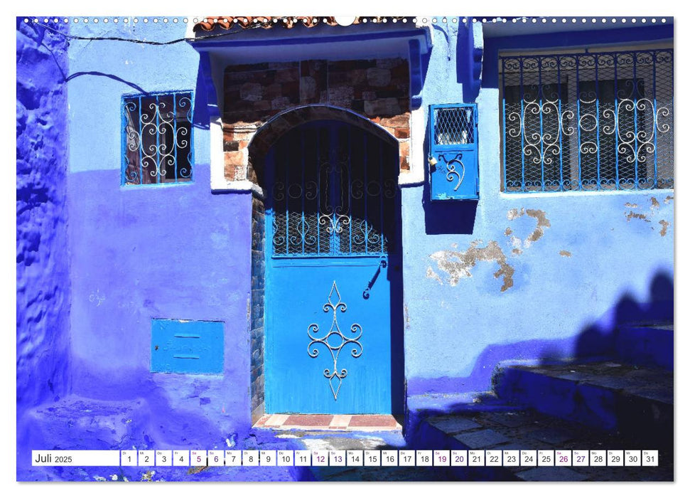 Chefchaouen - Blue Details (CALVENDO Premium Wandkalender 2025)