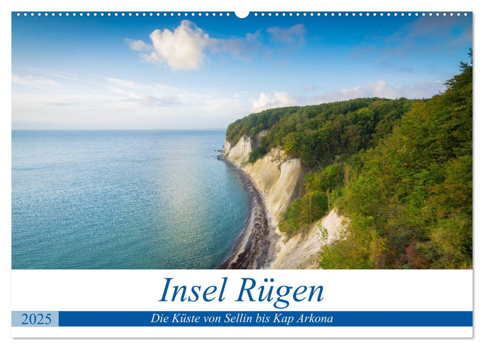 Insel Rügen - Die Küste von Sellin bis Kap Arkona (CALVENDO Wandkalender 2025)