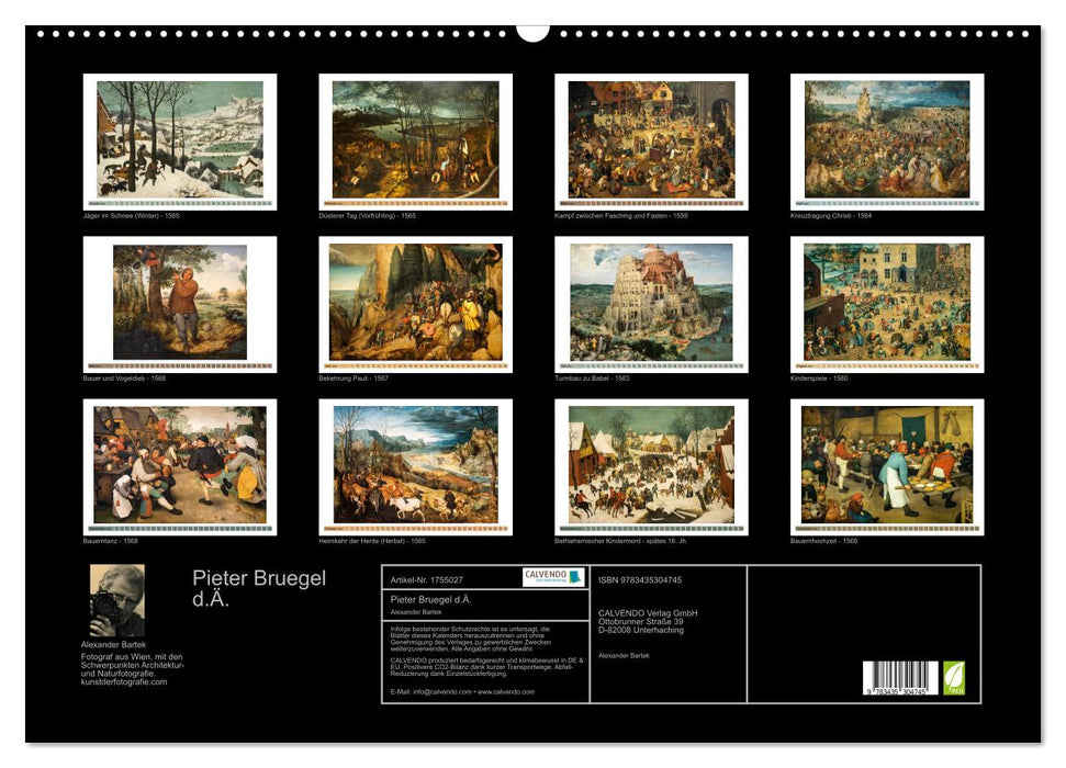 Pieter Bruegel d.Ä. (CALVENDO Wandkalender 2025)