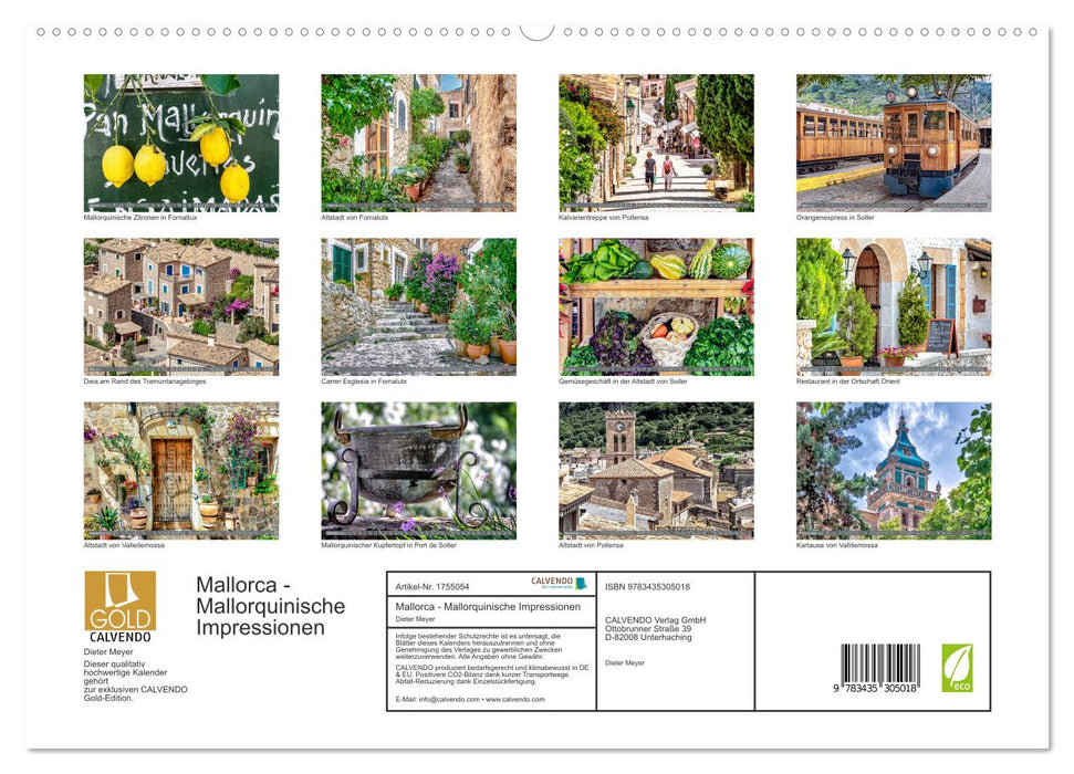 Mallorca - Mallorquinische Impressionen (CALVENDO Premium Wandkalender 2025)