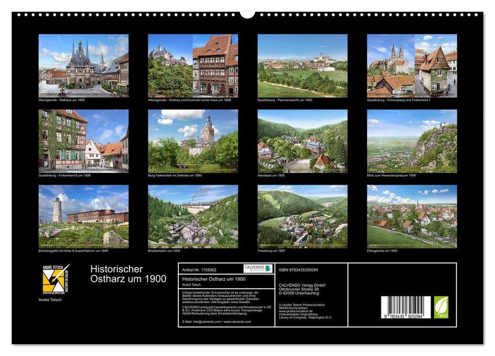 Historischer Ostharz um 1900 (CALVENDO Premium Wandkalender 2025)