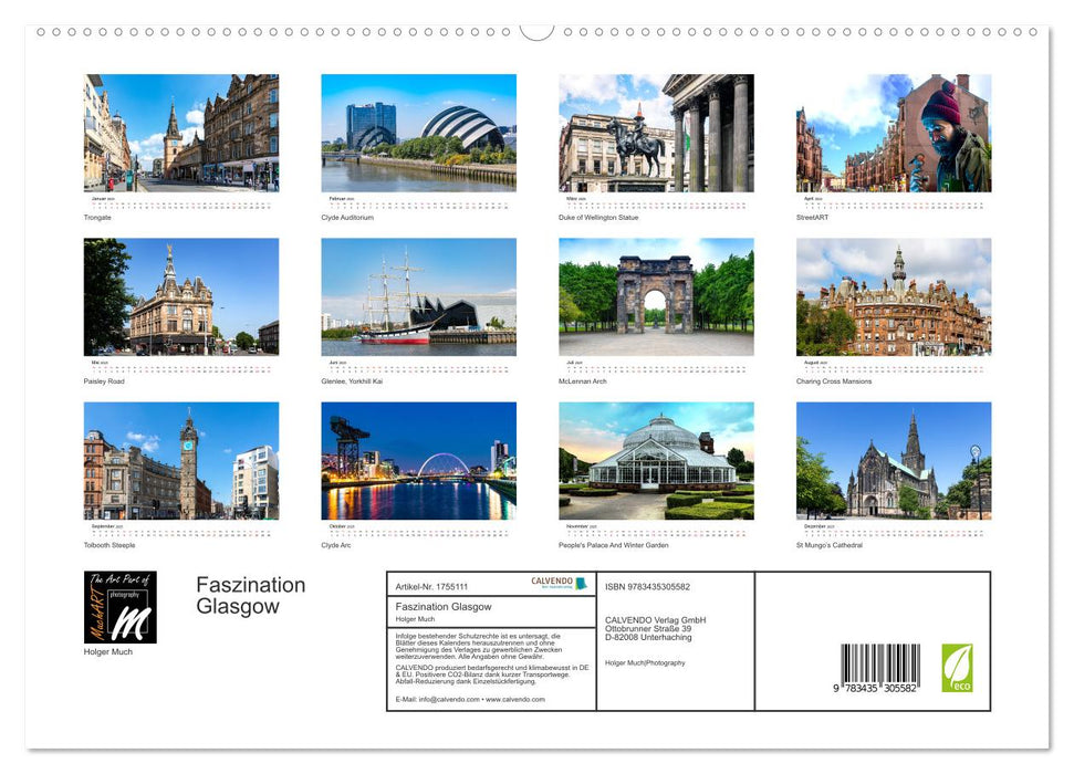 Faszination Glasgow (CALVENDO Premium Wandkalender 2025)