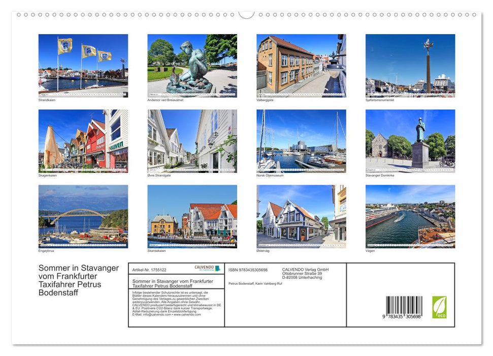 Sommer in Stavanger vom Frankfurter Taxifahrer Petrus Bodenstaff (CALVENDO Premium Wandkalender 2025)