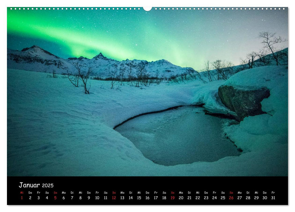 Nordlichtkalender (CALVENDO Premium Wandkalender 2025)