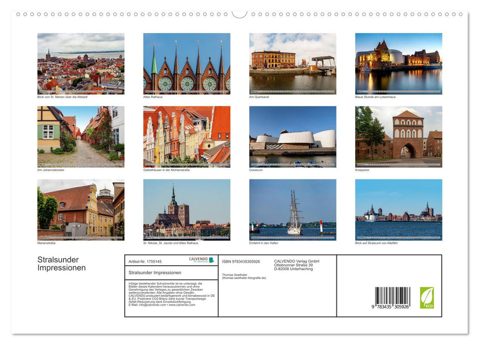 Stralsunder Impressionen (CALVENDO Premium Wandkalender 2025)