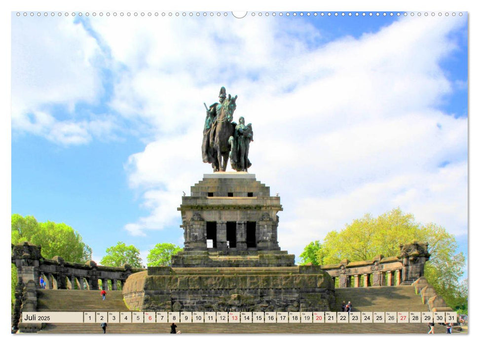 Koblenz - Festung Ehrenbreitstein und das Deutsche Eck (CALVENDO Premium Wandkalender 2025)