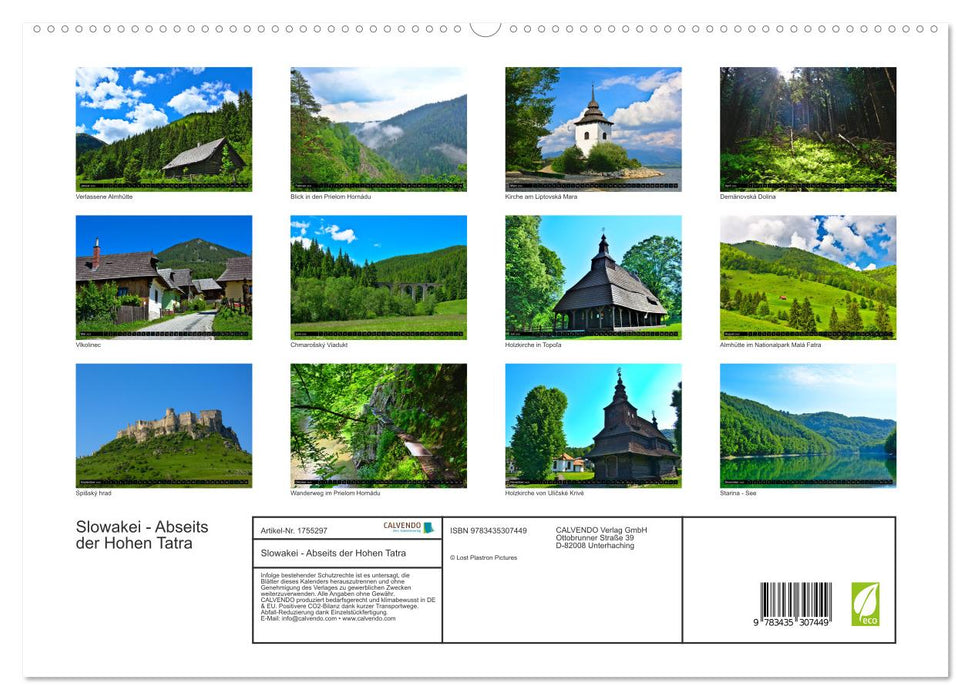 Slowakei - Abseits der Hohen Tatra (CALVENDO Premium Wandkalender 2025)