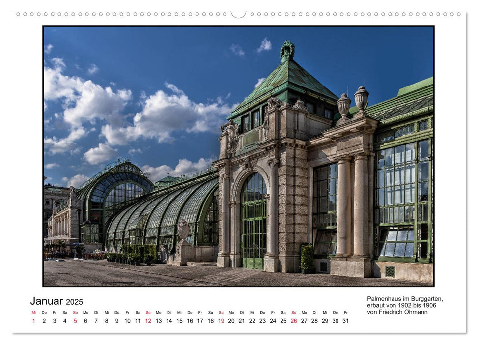 Jugendstil-Baukunst in Wien (CALVENDO Premium Wandkalender 2025)