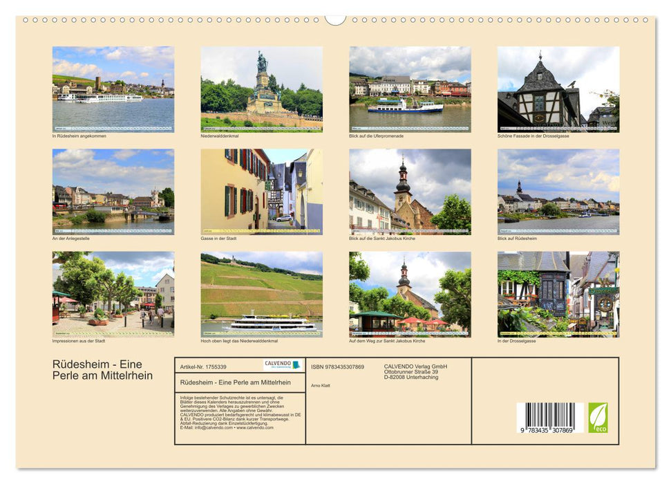 Rüdesheim - Eine Perle am Mittelrhein (CALVENDO Premium Wandkalender 2025)