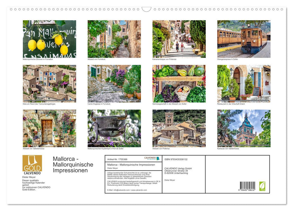 Mallorca - Mallorquinische Impressionen (CALVENDO Wandkalender 2025)