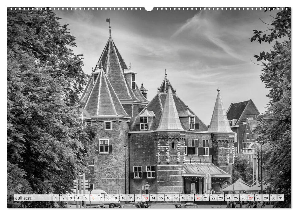 AMSTERDAM Monochrome Impressionen (CALVENDO Premium Wandkalender 2025)