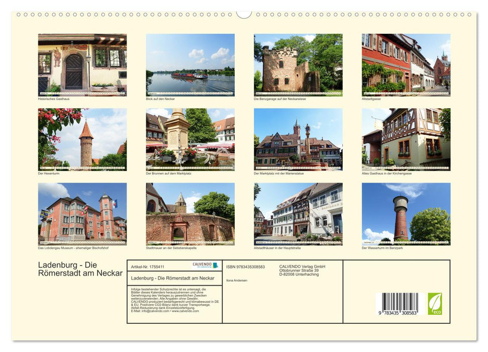 Ladenburg - Die Römerstadt am Neckar (CALVENDO Premium Wandkalender 2025)