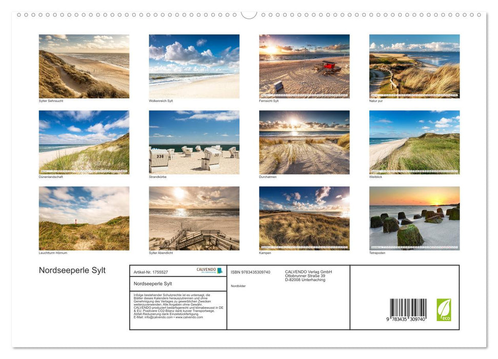 Nordseeperle Sylt (CALVENDO Premium Wandkalender 2025)