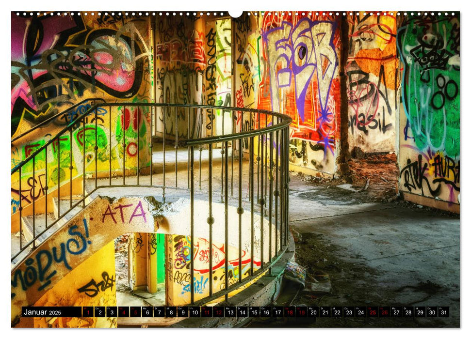 Lost Places Graffiti (CALVENDO Wandkalender 2025)