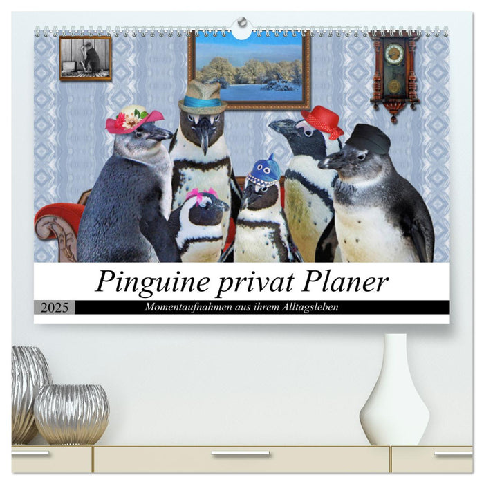 Pinguine privat Planer (CALVENDO Premium Wandkalender 2025)