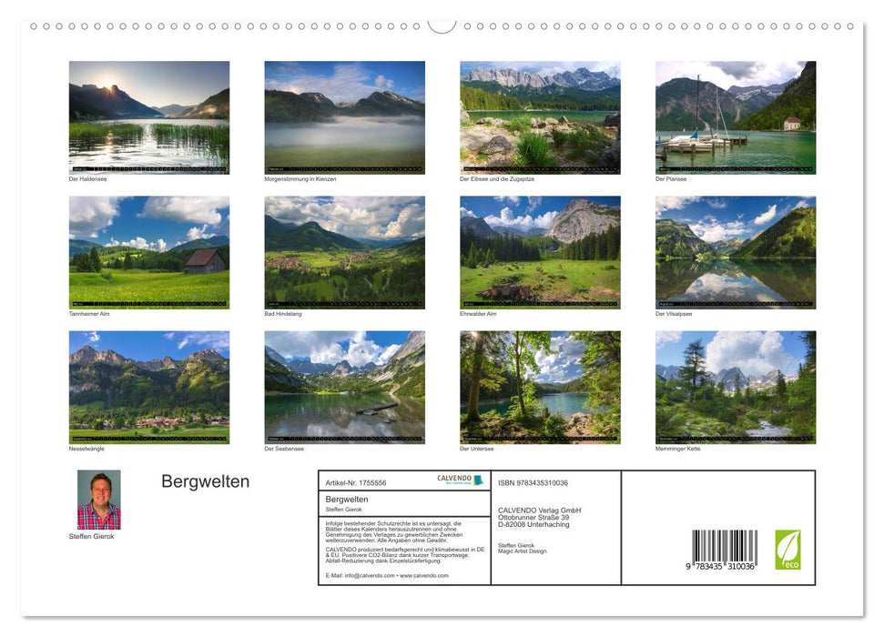 Bergwelten (CALVENDO Premium Wandkalender 2025)