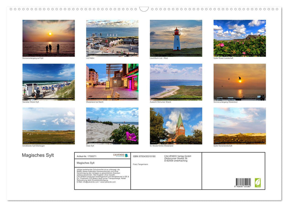 Magisches Sylt (CALVENDO Wandkalender 2025)