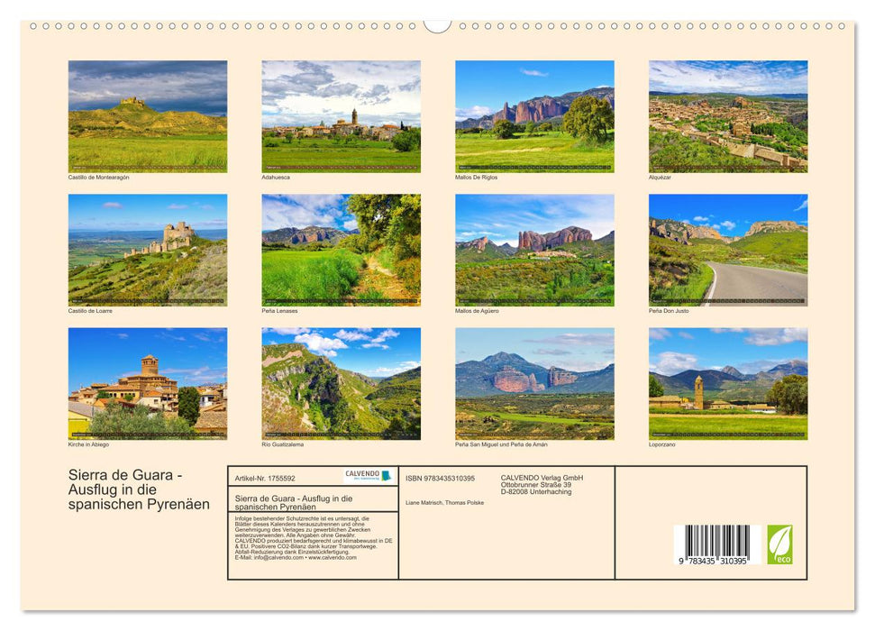 Sierra de Guara - Ausflug in die spanischen Pyrenäen (CALVENDO Premium Wandkalender 2025)