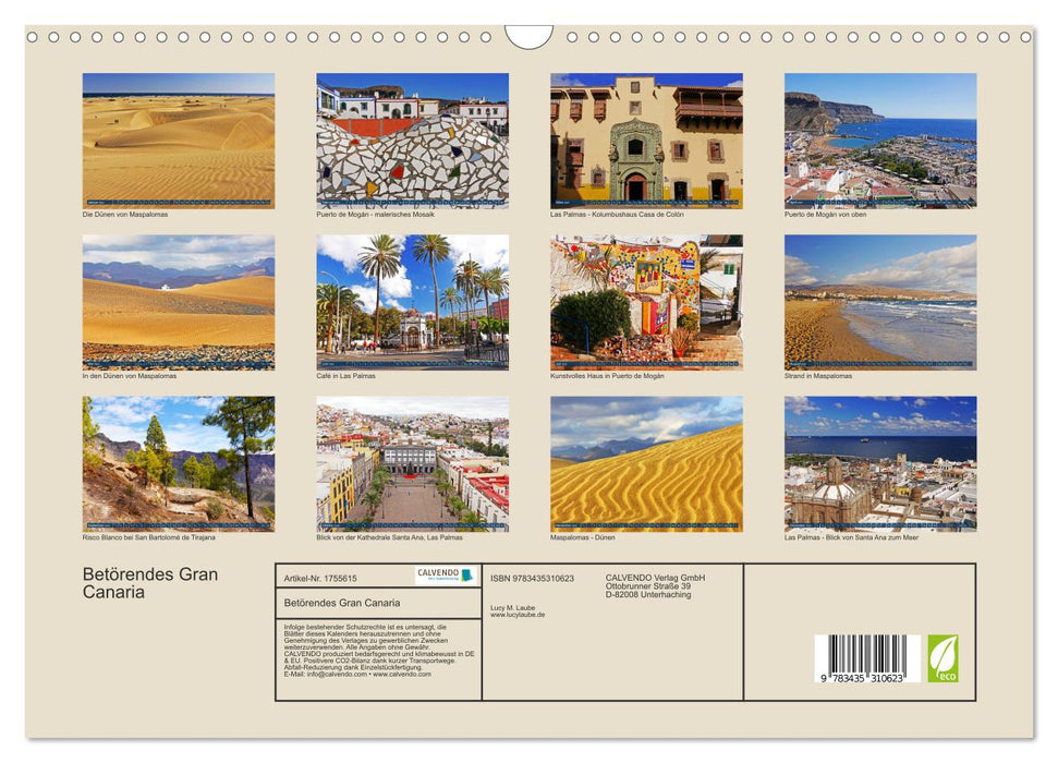 Betörendes Gran Canaria (CALVENDO Wandkalender 2025)