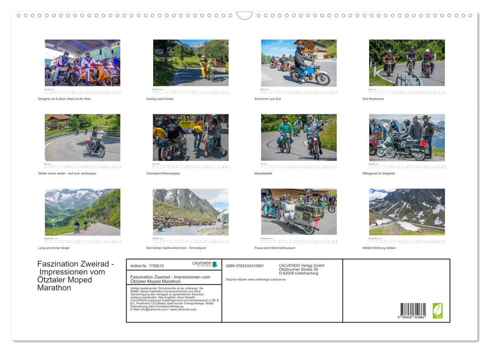 Faszination Zweirad - Impressionen vom Ötztaler Moped Marathon (CALVENDO Wandkalender 2025)