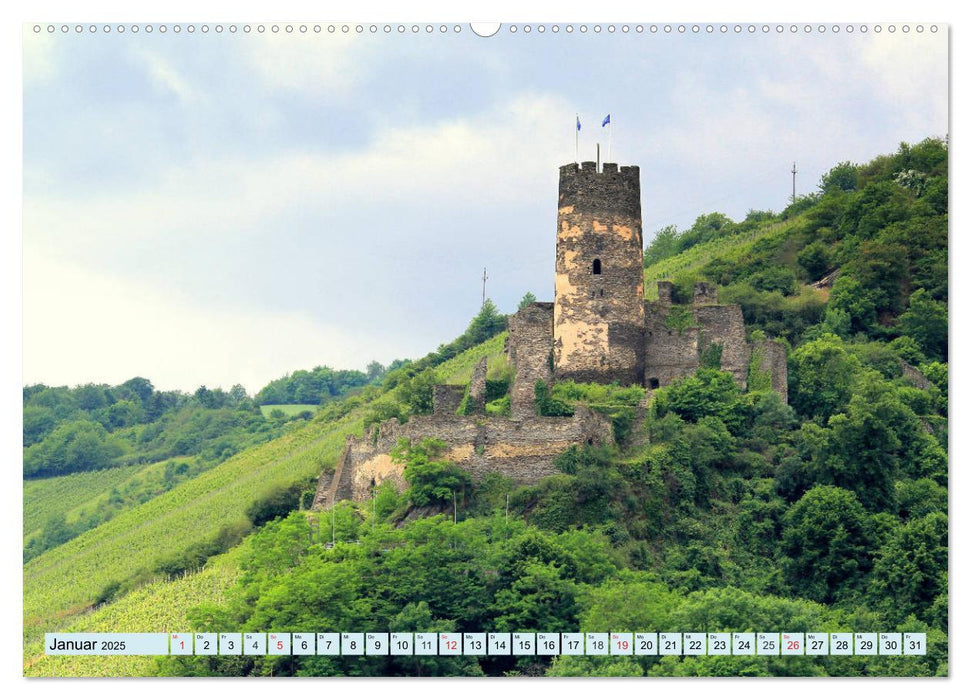 Am Mittelrhein entlang - Sehenswerte Burgen (CALVENDO Wandkalender 2025)