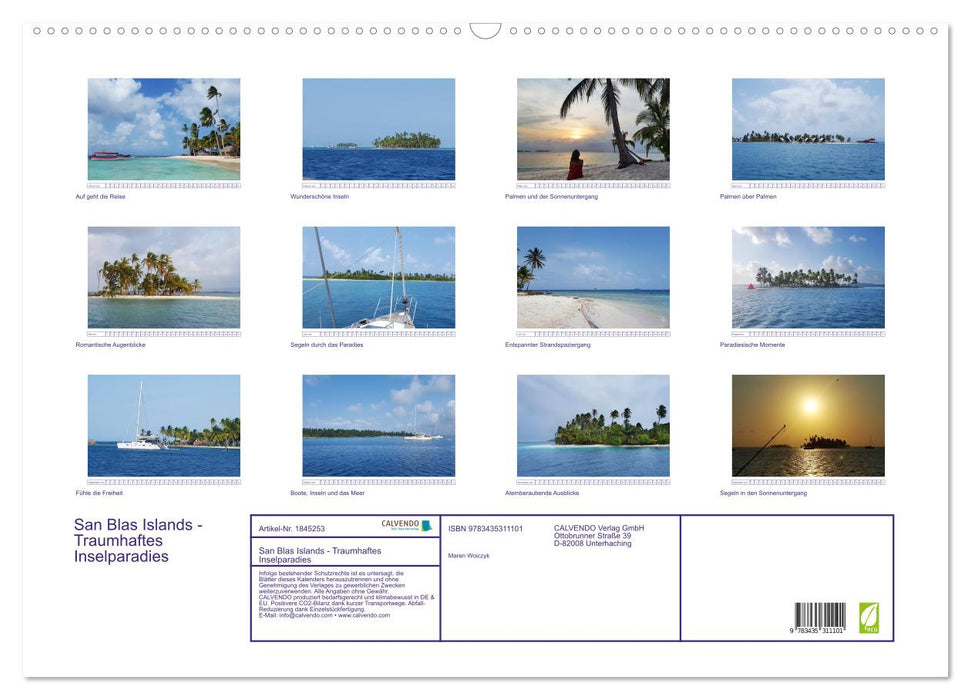 San Blas Islands - Traumhaftes Inselparadies (CALVENDO Wandkalender 2025)