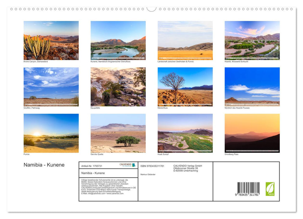 Namibia - Kunene (CALVENDO Premium Wandkalender 2025)