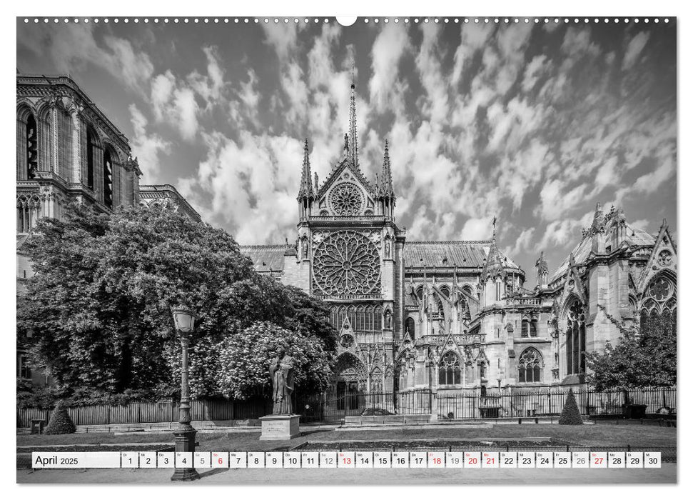 PARIS Monochrome Impressionen (CALVENDO Premium Wandkalender 2025)