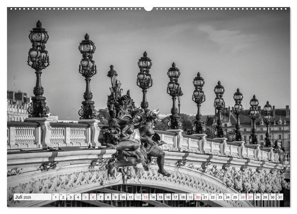 PARIS Monochrome Impressionen (CALVENDO Premium Wandkalender 2025)