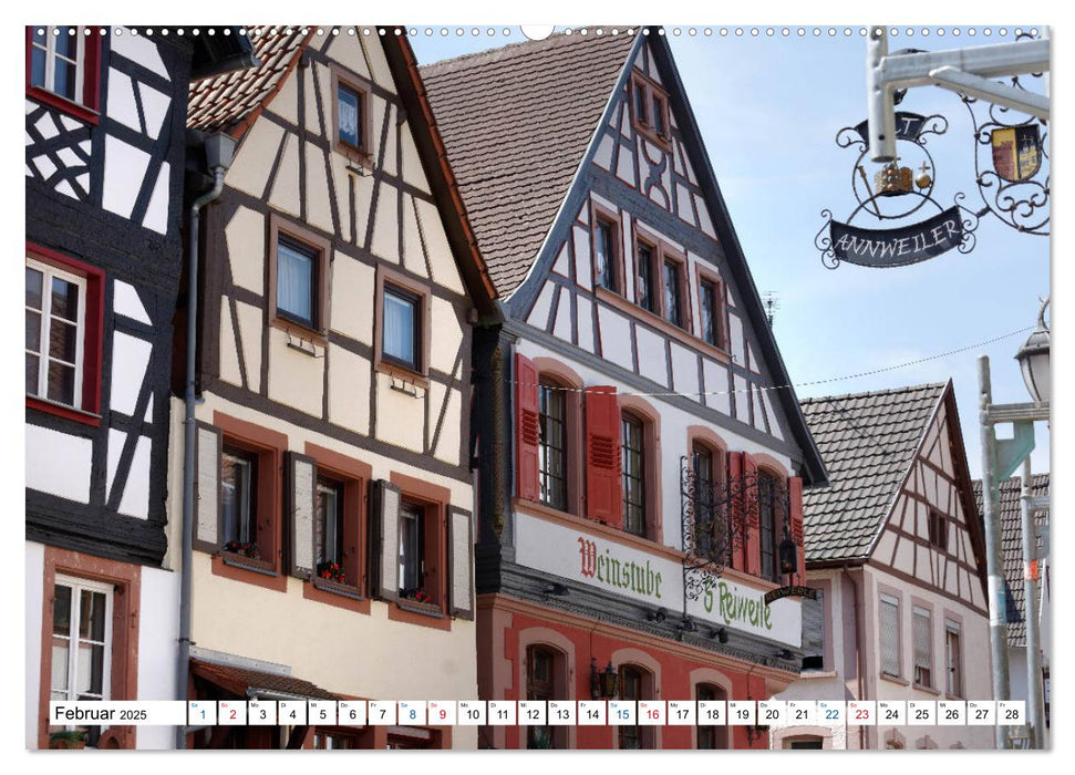 Annweiler am Trifels - Fachwerkidylle in der Pfalz (CALVENDO Premium Wandkalender 2025)