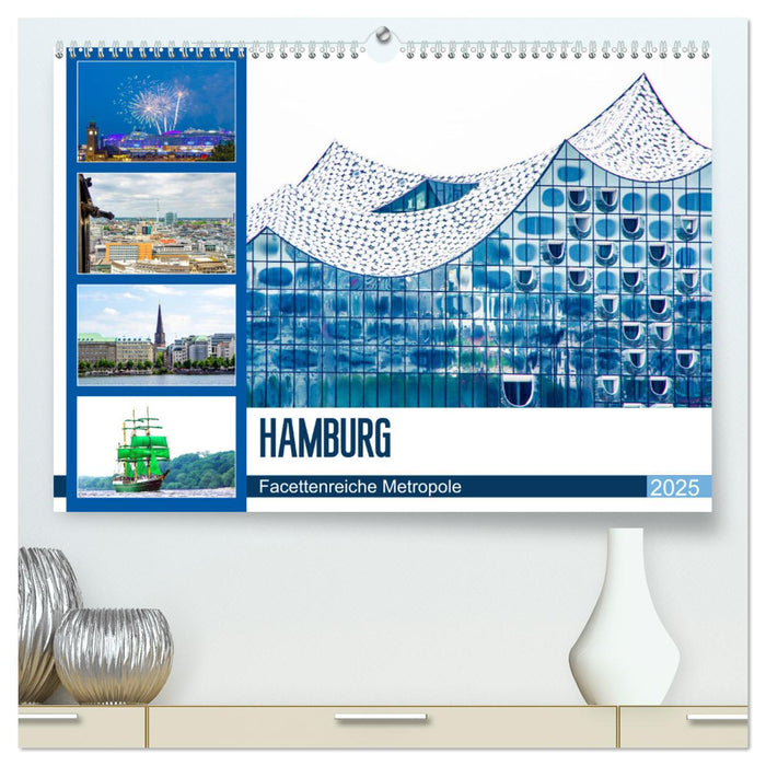 Hamburg - facettenreiche Metropole (CALVENDO Premium Wandkalender 2025)