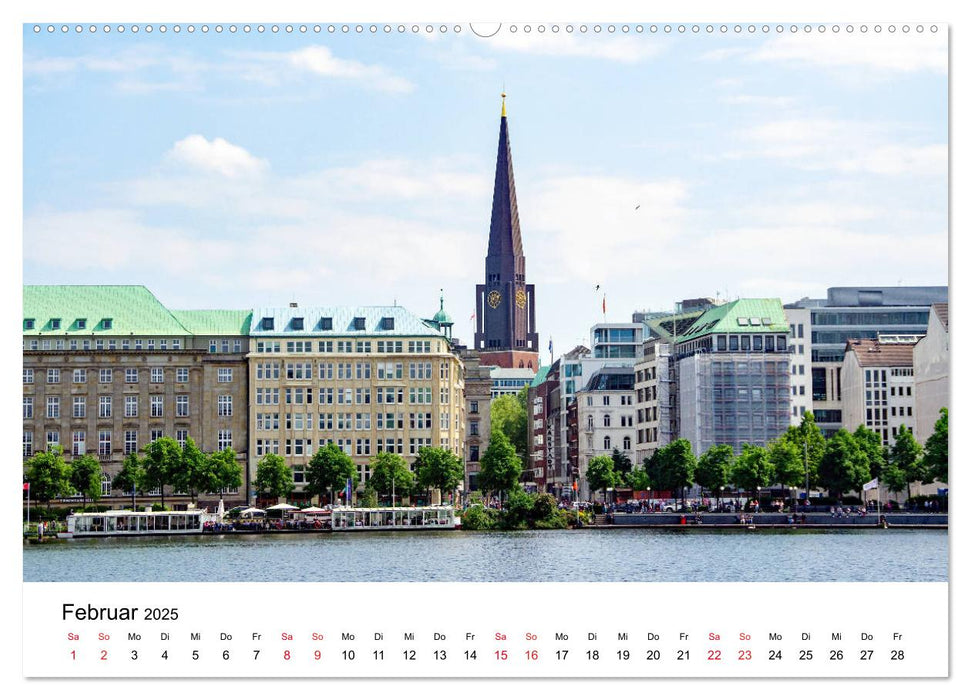 Hamburg - facettenreiche Metropole (CALVENDO Premium Wandkalender 2025)