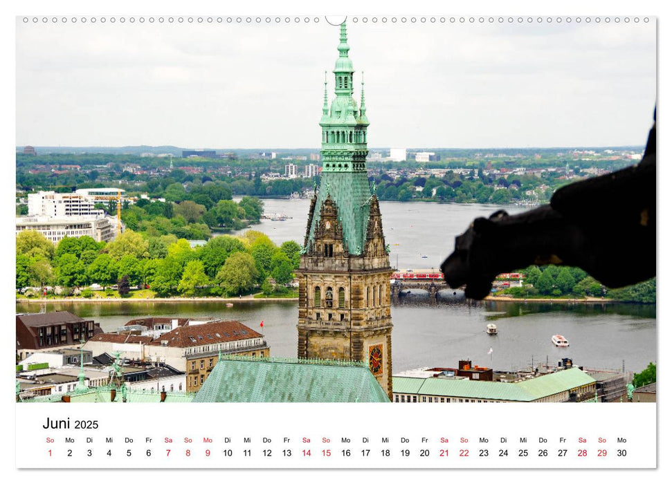 Hamburg - facettenreiche Metropole (CALVENDO Premium Wandkalender 2025)