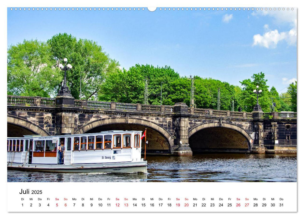 Hamburg - facettenreiche Metropole (CALVENDO Premium Wandkalender 2025)