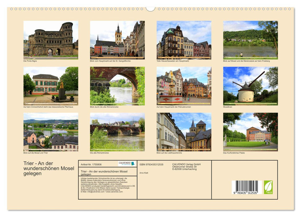 Trier - An der wunderschönen Mosel gelegen (CALVENDO Premium Wandkalender 2025)