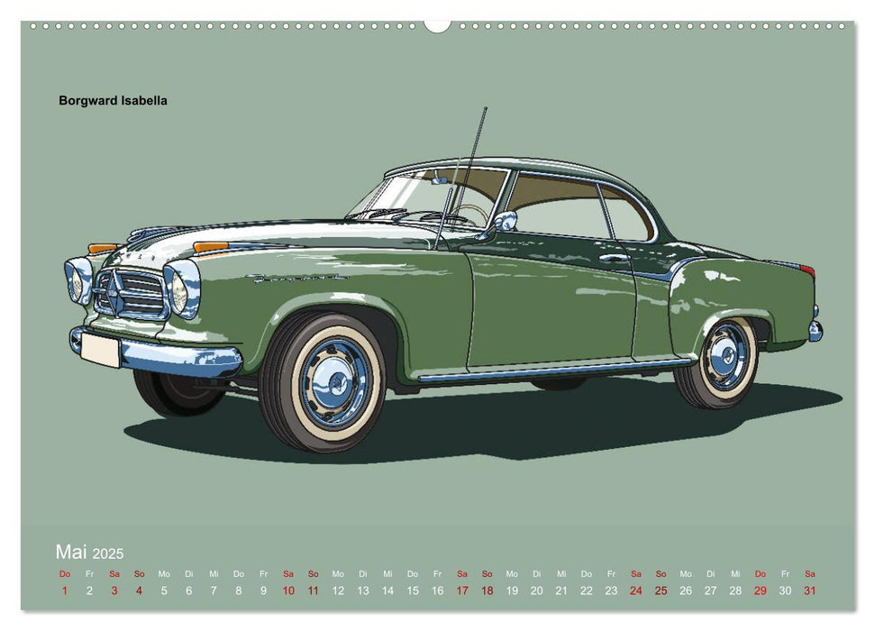 Made in Germany - Illustrationen deutscher Oldtimer (CALVENDO Premium Wandkalender 2025)