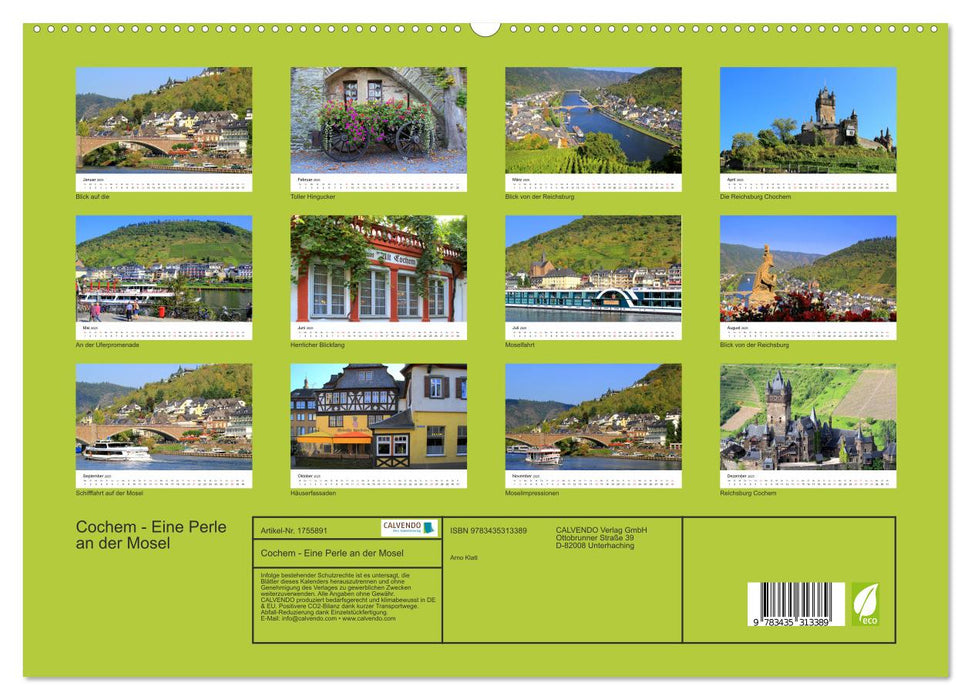 Cochem - Eine Perle an der Mosel (CALVENDO Premium Wandkalender 2025)