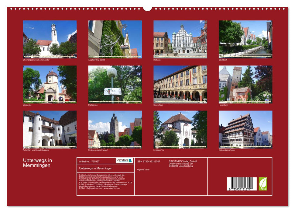 Unterwegs in Memmingen (CALVENDO Premium Wandkalender 2025)